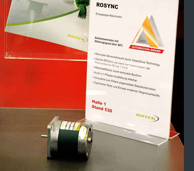 Automation award for Energy-saving motor ROSYNC