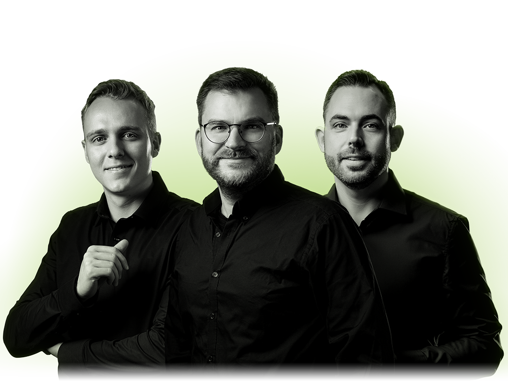 ROTEK-Verkauf: Niklas Treusch, Martin Schulz und Robin Herrmann