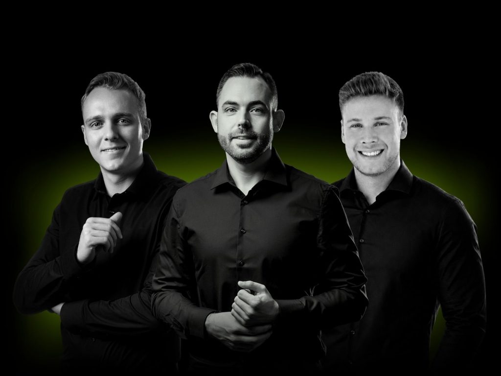 Das Vertriebs-Team von Rotek Motoren: Niklas, Robin und Phil