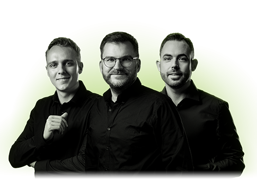 ROTEK-Verkauf: Niklas Treusch, Martin Schulz und Robin Herrmann