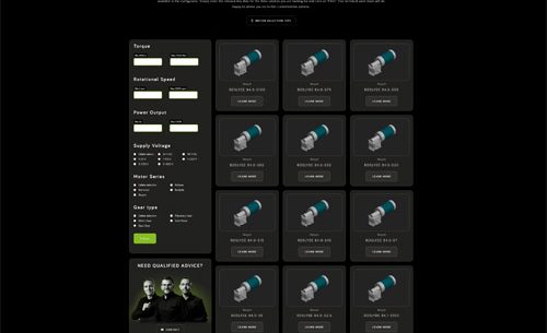 ROTEK motor configurator