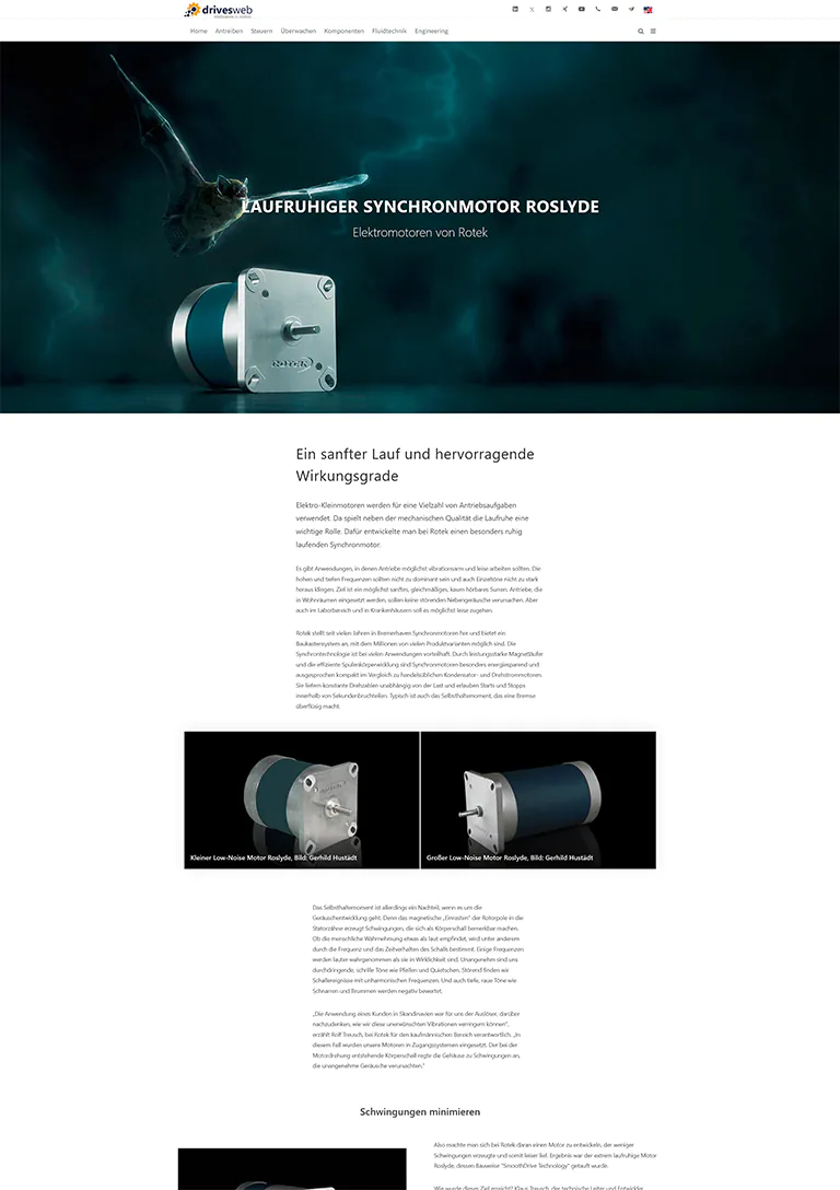 drives-web 12/24 Ein sanfter Lauf und hervorragende Wirkungsgrade