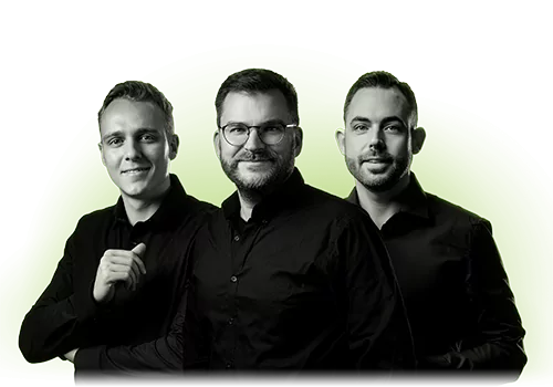 ROTEK-Verkauf: Niklas Treusch, Martin Schulz und Robin Herrmann
